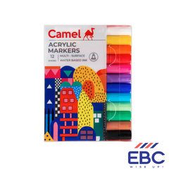 CAMEL Acrylic Markers - 12 Shades 3.0mm